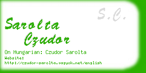 sarolta czudor business card